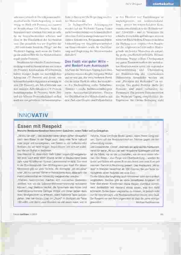 Vorschauseite 3: Bei uns soll keiner einsam sterben