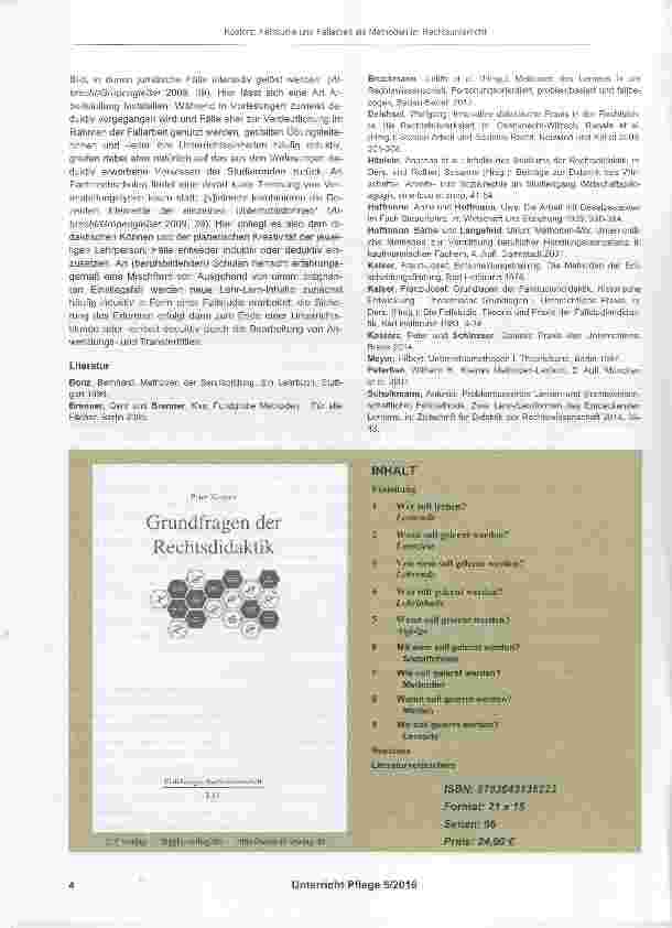 Vorschauseite 3: Fallstudie und Fallarbeit als Methoden im Rechtsunterricht