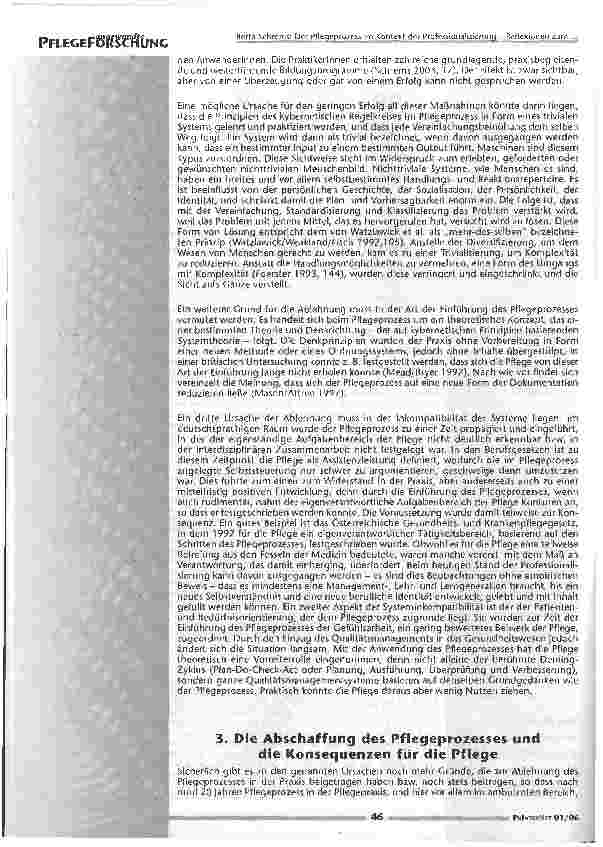 Vorschauseite 3: Der Pflegeprozess im Kontext der Professionalisierung