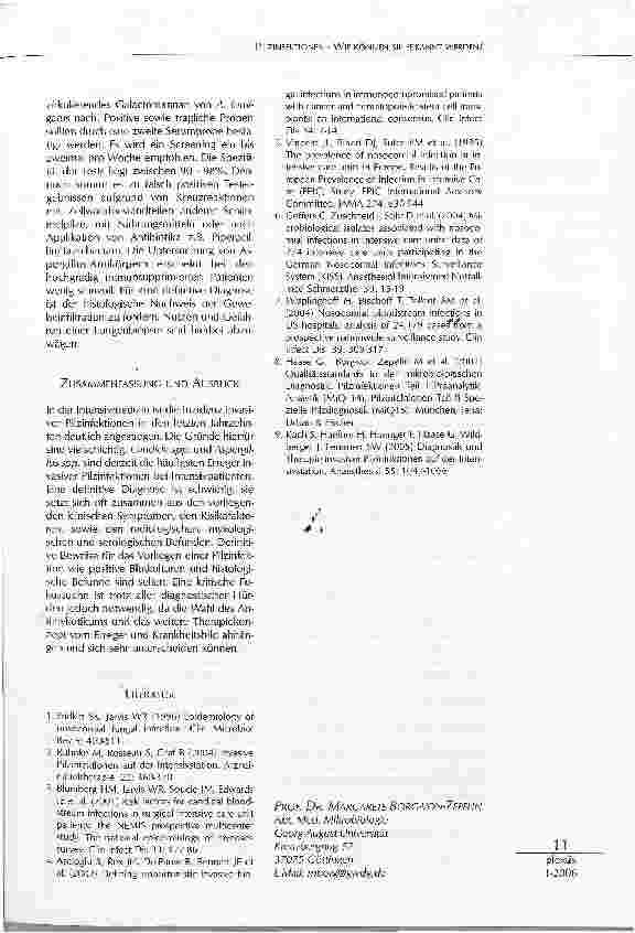 Vorschauseite 4: PILZINFEKTIONEN -WIE KÖNNEN SIE ERKANNT WERDEN?