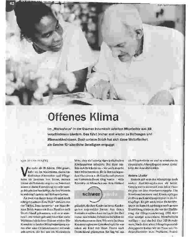 Vorschauseite 1: Offenes Klima