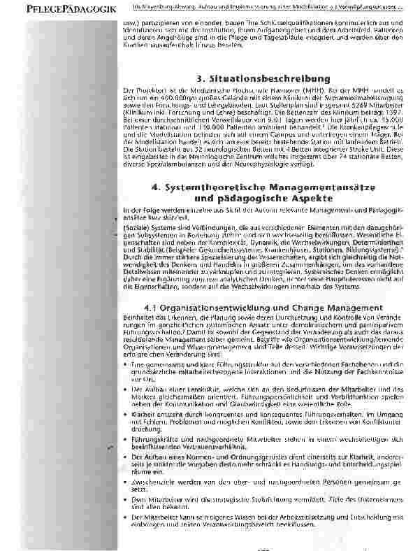 Vorschauseite 3: Aufbau und Implementierung einer Modellstation als Verknüpfungselement der theoretischen und praktischen Krankenpflegeausbildung einer Universitätsklinik