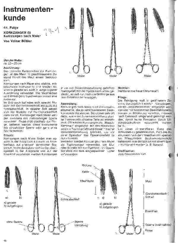 Vorschauseite 1: Instrumentenkunde 44. Folge: Kornzangen