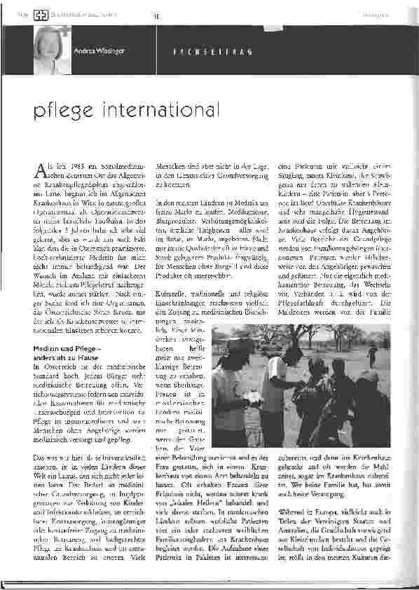 Vorschauseite 1: Pflege international