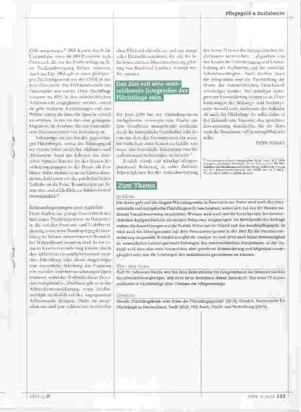Vorschauseite 4: Sozialleistungen für Flüchtlinge eine Flucht aus dem Sozialstaat?