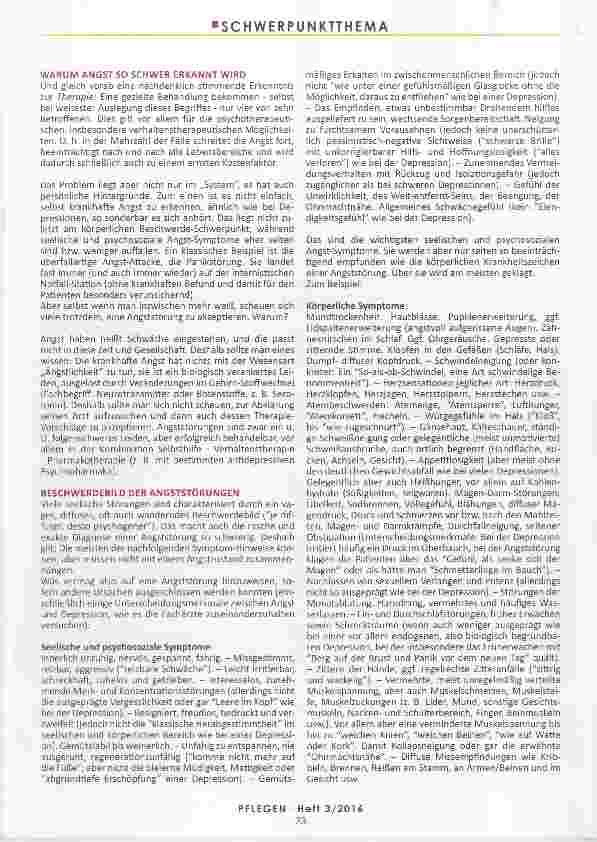 Vorschauseite 2: ANGSTSTÖRUNGEN Liebenauer Gesundheits-Info