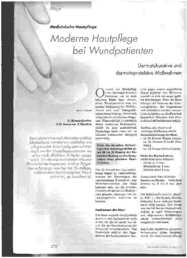 Vorschauseite 1: Moderne Hautpflege bei Wundpatienten