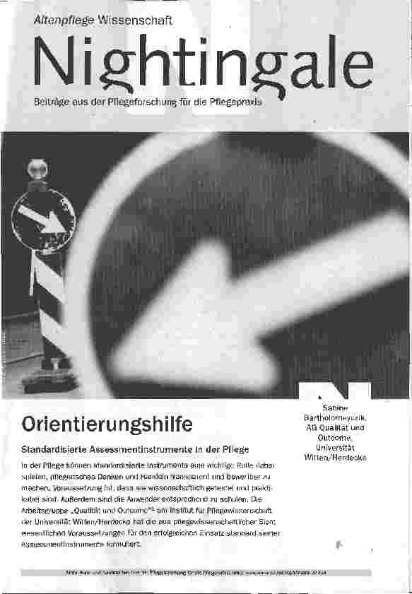 Vorschauseite 1: Altenpflege Wissenschaft - Nightingale - Beiträge aus der Pflegeforschung für die Pflegepraxis