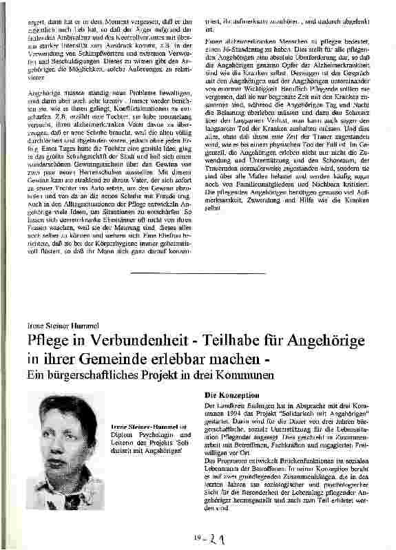 Vorschauseite 4: Wie erleben und überleben Angehörige die Alzheimerkrankheit?