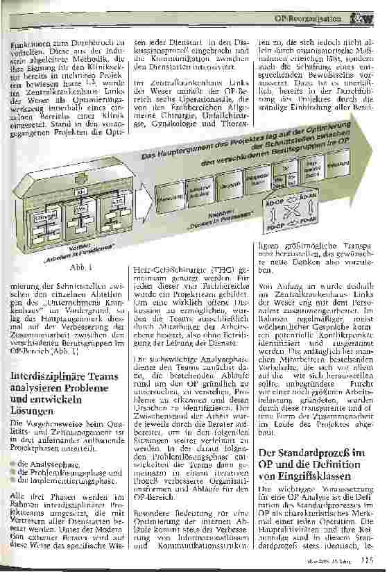 Vorschauseite 2: OP-Reorganisation: Verbesserte Motivation, Abbau von Überstunden, Gesteigerte OP-Auslastung