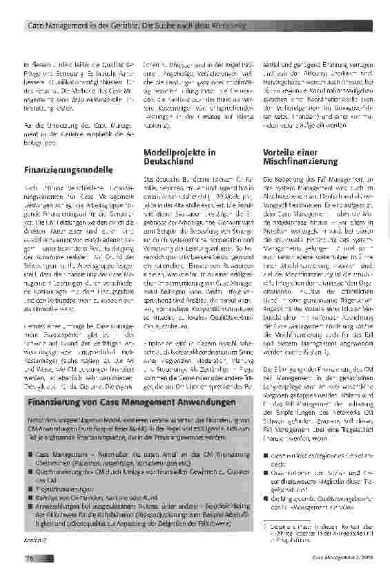 Vorschauseite 2: Gase Management in der Geriatrie: Die Suche nach dem Königsweg