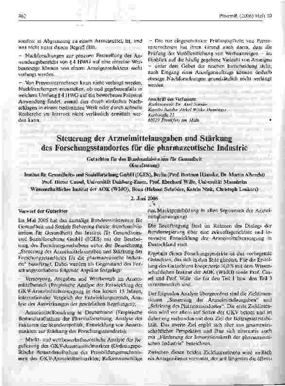 Vorschauseite 2: LG Hamburg schränkt Verantwortung von Verlagen bei Arzneimittelwerbung ein