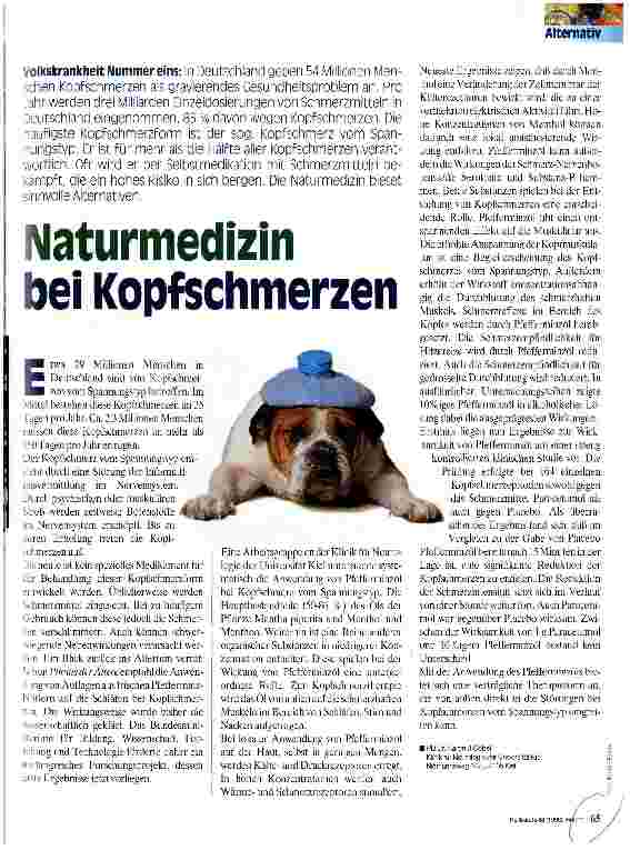 Vorschauseite 1: Naturmedizin bei Kopfschmerzen