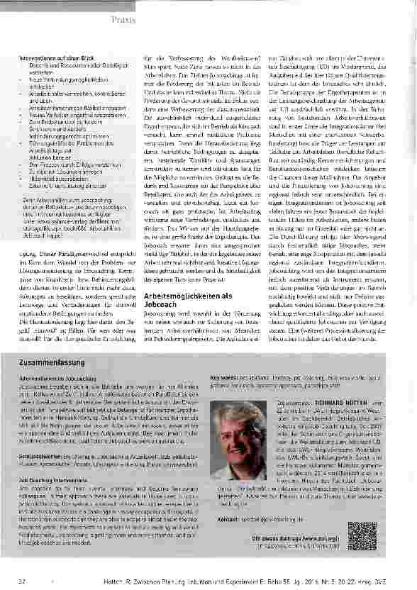 Vorschauseite 3: Zwischen Planung, Intuition und Experiment