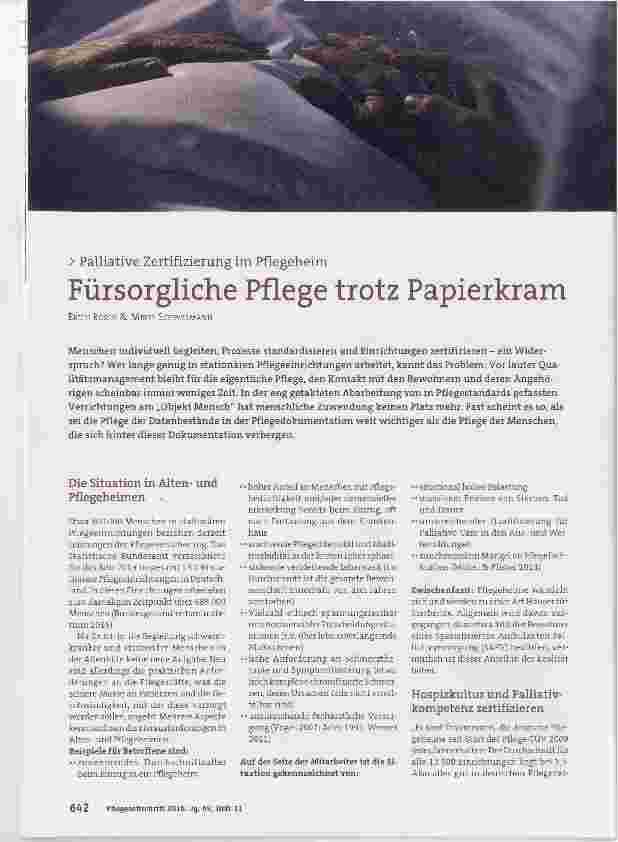 Vorschauseite 1: Fürsorgliche Pflege trotz Papierkram