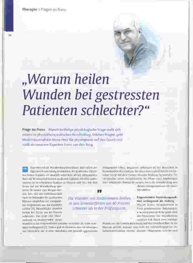 Vorschauseite 1: Warum heilen Wunden bei gestressten Patienten schlechter?