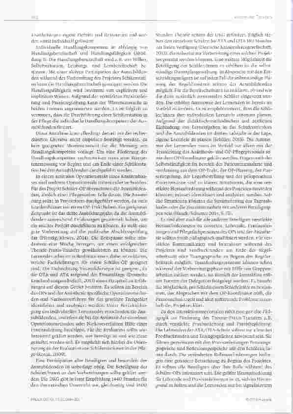 Vorschauseite 4: Auszubildende im OP Mehr Handiungskompetenz durch Theorie-Praxis Transfer