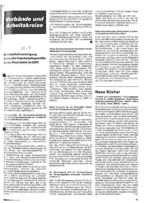 Vorschauseite 1: Bundesfachvereinigung Leitender Krankenpflegekräfte in der Psychiatrie im DBfK