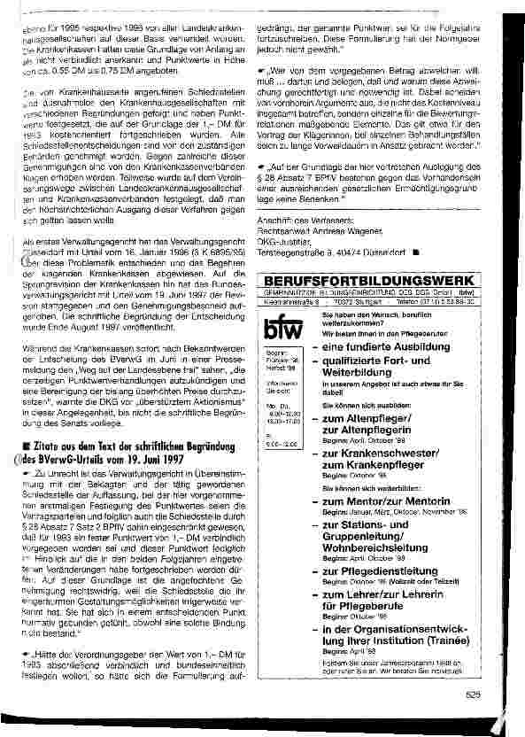 Vorschauseite 3: Landesweite Punktwerte für Sonderentgelte und Fallpauschalen Kein Erdrutsch durch Bundesverwaltungsgerichtsurteil zu erwarten