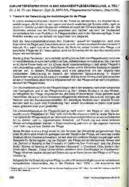 Vorschauseite 1: Zukunftsperspektiven in der Krankenpflegeausbildung 2. Teil