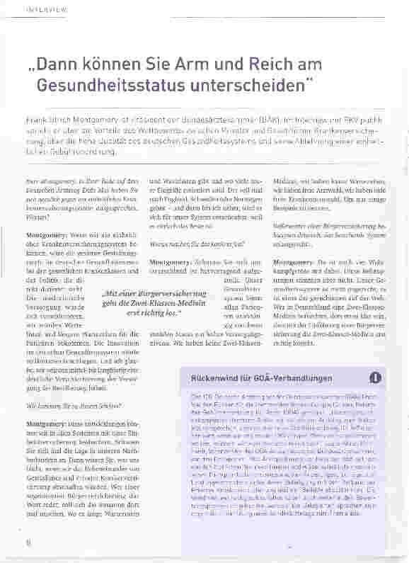 Vorschauseite 1: „Dann können Sie Arm und Reich am Gesundheitsstatus unterscheiden“