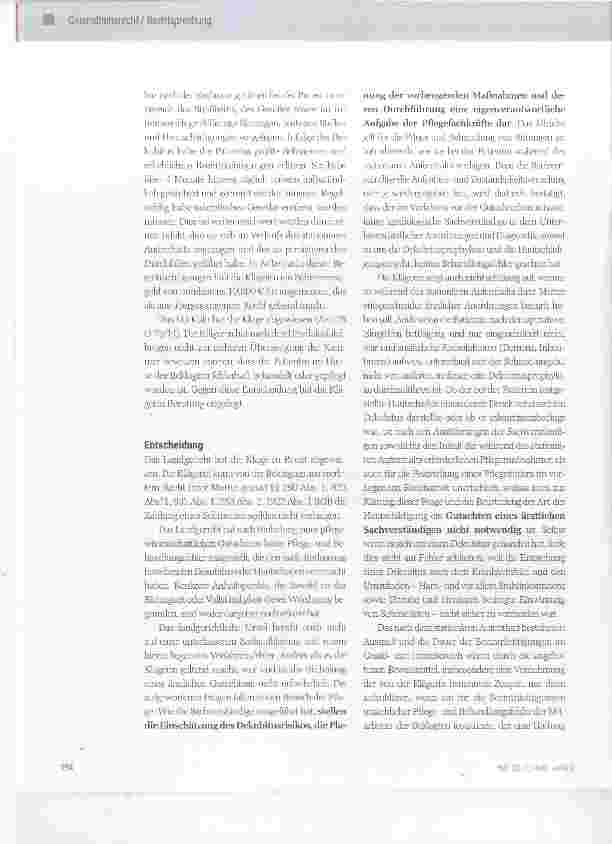 Vorschauseite 2: Ordnungsgemäße Dekubitusprophylaxe während eines stationären Aufenthaltes