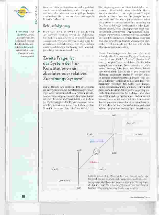 Vorschauseite 2: Die Konstitutionslehre der Irisdiagnose auf dem „Prüfstand“
