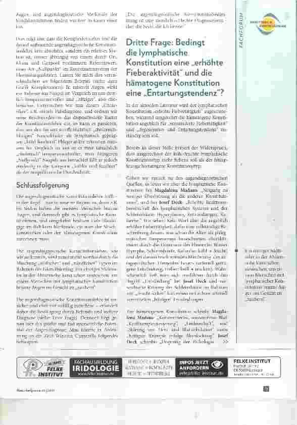 Vorschauseite 3: Die Konstitutionslehre der Irisdiagnose auf dem „Prüfstand“