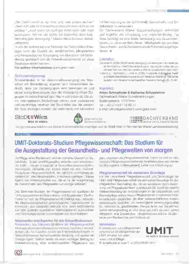 Vorschauseite 2: Best-Practice-Maßnahmen für die Gesundheitsversorgung von Menschen mit intellektueller und Mehrfachbehinderung