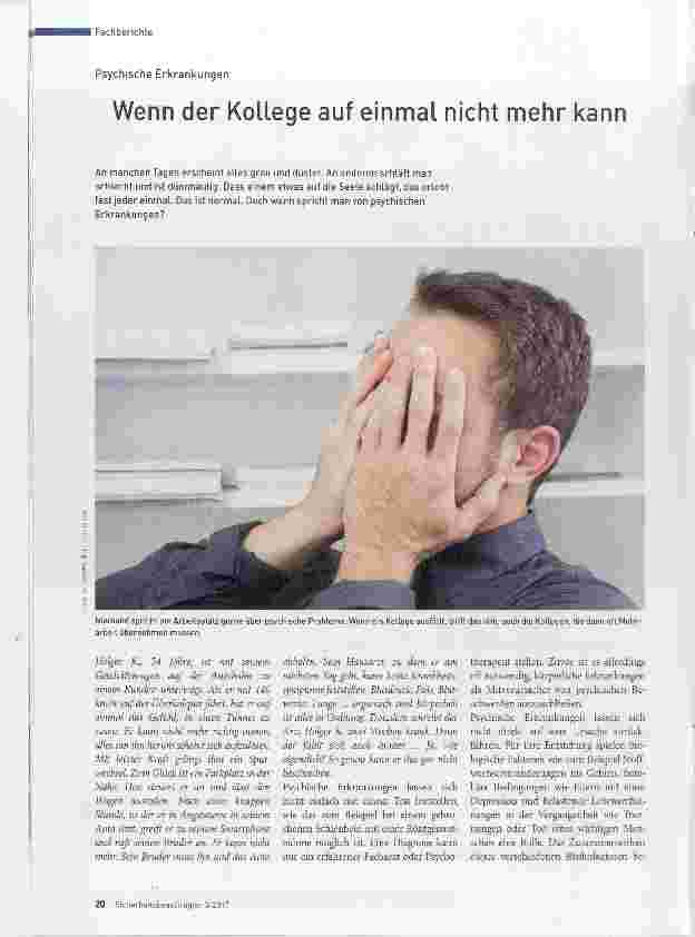 Vorschauseite 1: Wenn der Kollege auf einmal nicht mehr kann
