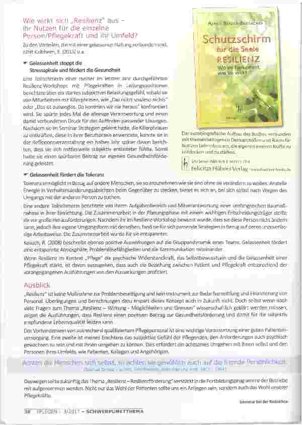 Vorschauseite 4: MÖGLICHKEITEN UND NUTZEN FÜR EINE BESSERE LEBENSQUALITÄT VON PFLEGENDEN UND PATIENTEN