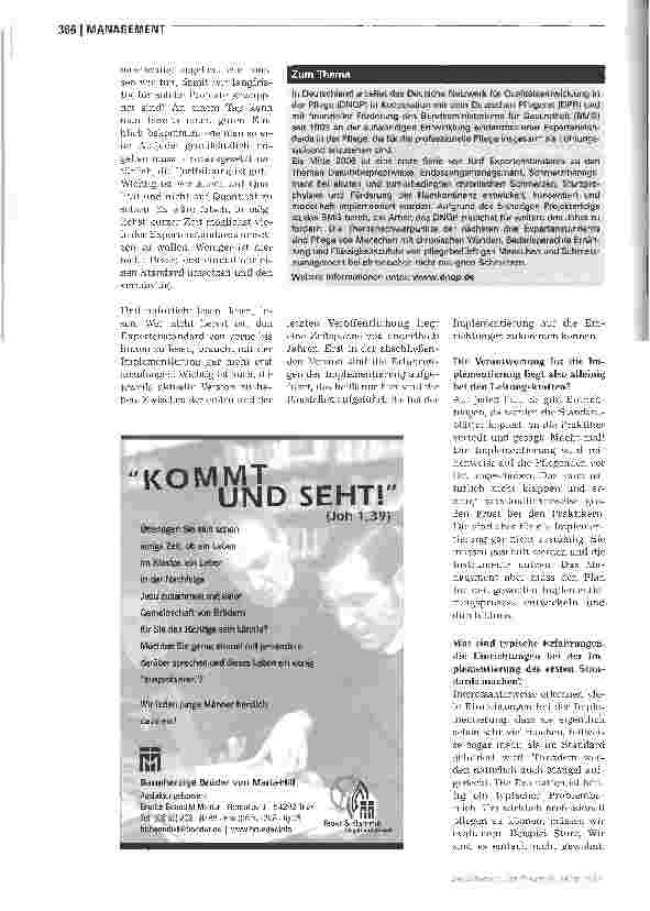 Vorschauseite 3: Die Implementierung darf nicht auf die Praktiker abgeschoben werden