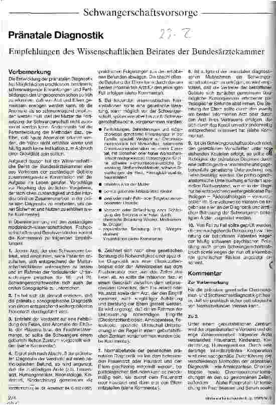 Vorschauseite 1: Pränatale Diagnostik