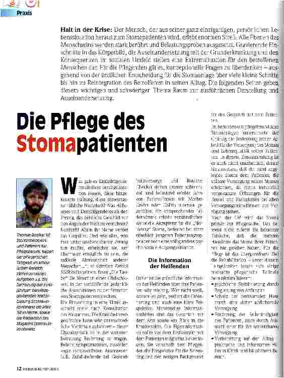 Vorschauseite 1: Die Pflege des Stomapatienten