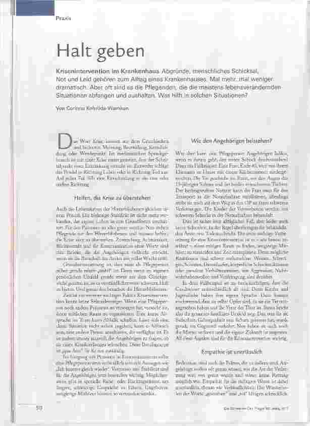 Vorschauseite 1: Halt geben