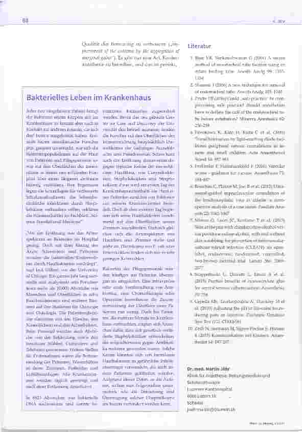 Vorschauseite 4: Das Geheimnis guter Kinderanästhesie - Ein alter Hase verrät seine Tricks