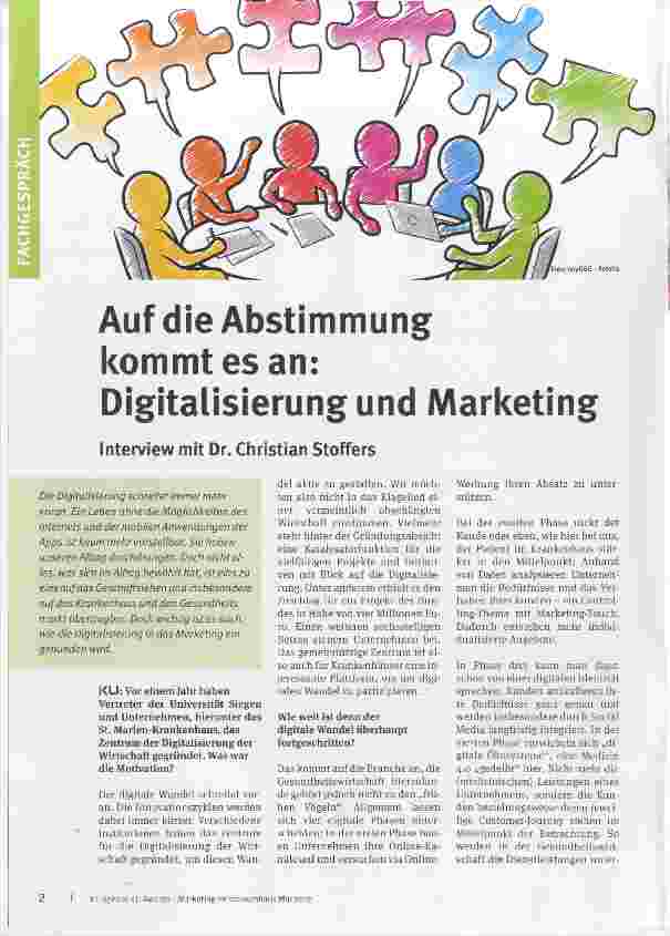 Vorschauseite 1: Auf die Abstimmung kommt es an: Digitalisierung und Marketing