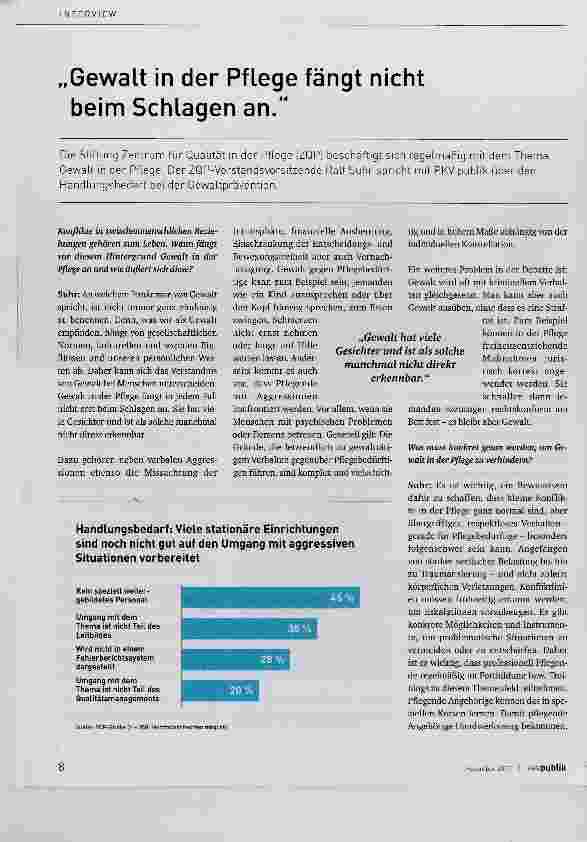 Vorschauseite 1: „Gewalt in der Pflege fängt nicht beim Schlagen an.“