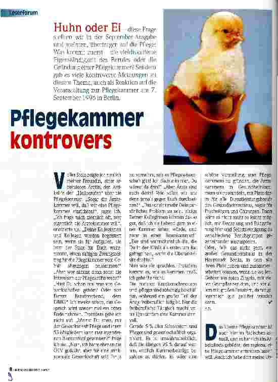 Vorschauseite 1: Pflegekammer kontrovers