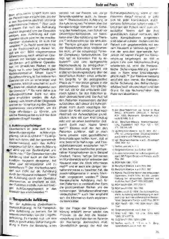Vorschauseite 3: Patientenaufklärung bei ambulantem Operieren aus haftungsrechtlicher Sicht