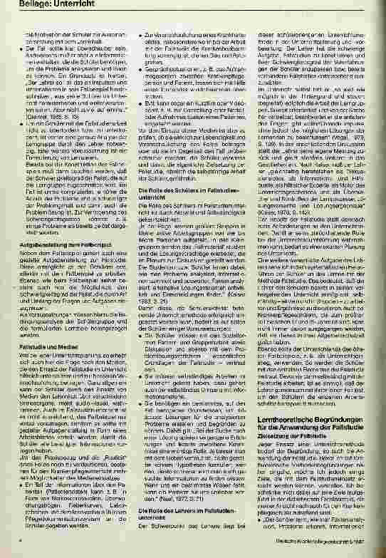 Vorschauseite 3: Die Anwendung der Fallstudie im Krankenpflegeunterricht