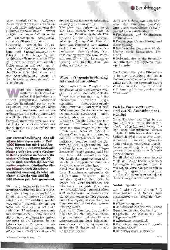 Vorschauseite 2: Nursing Informatics (Pflegeinformatik) - ein Berufsbild der Zukunft?