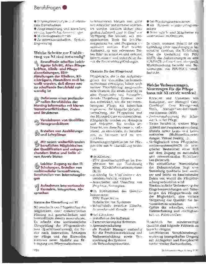Vorschauseite 3: Nursing Informatics (Pflegeinformatik) - ein Berufsbild der Zukunft?