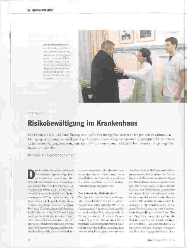 Vorschauseite 1: Risikobewältigung im Krankenhaus