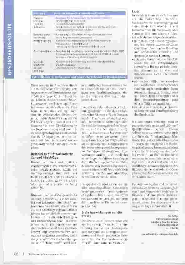 Vorschauseite 3: Qualitätsoffensive in Krankenhäusern