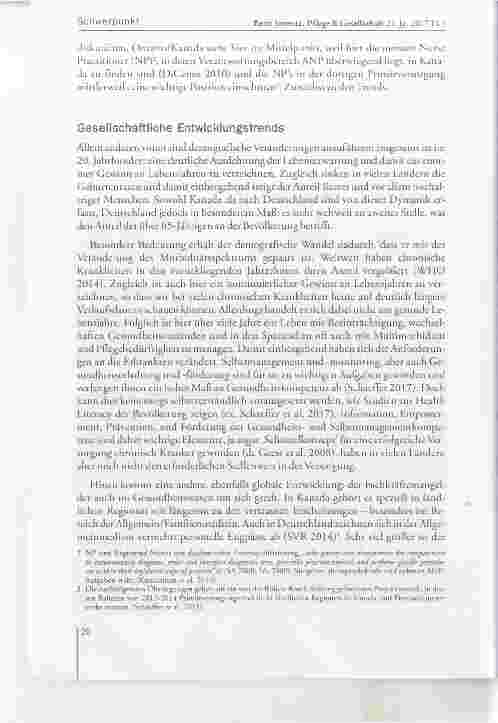 Vorschauseite 3: Advanced Nursing Practice Erweiterte Roiien und Aufgaben der Pfiege in der Primarversorgung in Ontario/Kanada