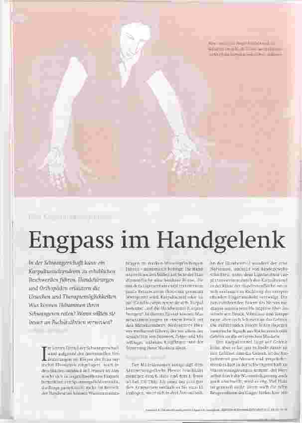 Vorschauseite 1: Engpass im Handgelenk