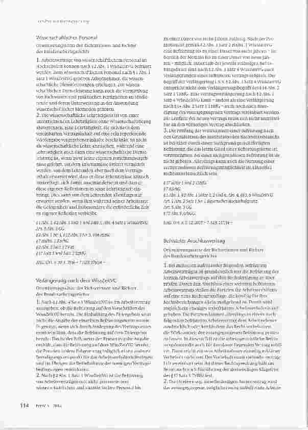 Vorschauseite 2: Befristung WissZeitVG