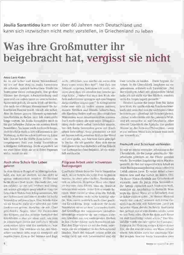 Vorschauseite 1: Was ihre Großmutter ihr beigebracht hat, vergisst sie nicht