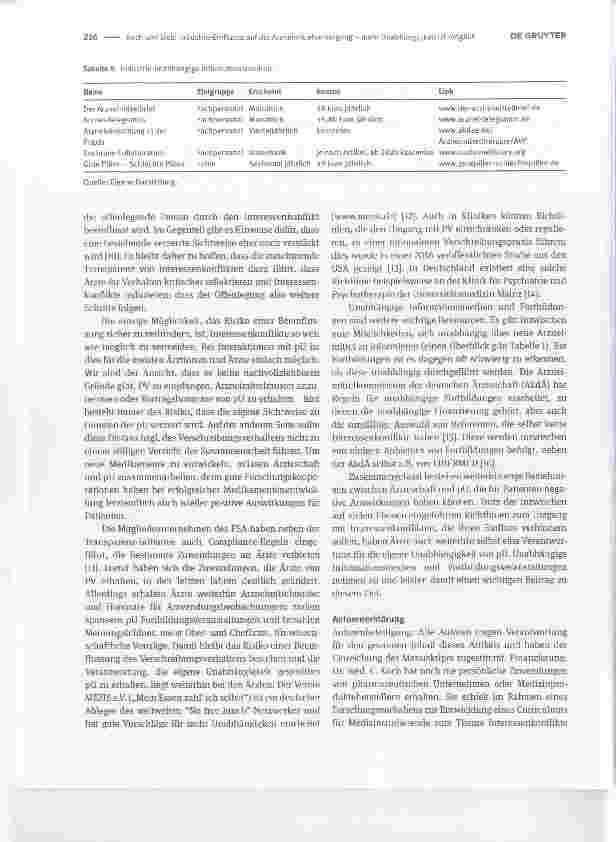 Vorschauseite 2: Industrie-Einflüsse auf die Arzneimittelversorgung mehr Unabhängigkeit ist möglich